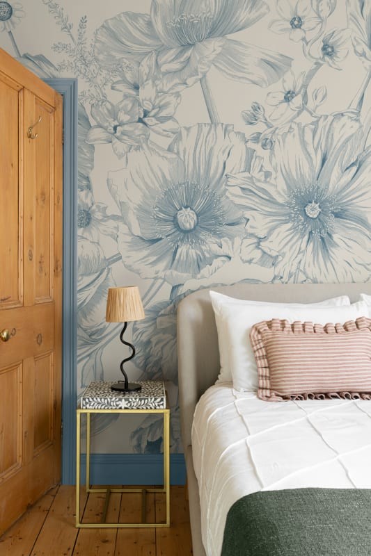 Hovia FL0523BU03W Bouquet Blue - mural w kwiaty