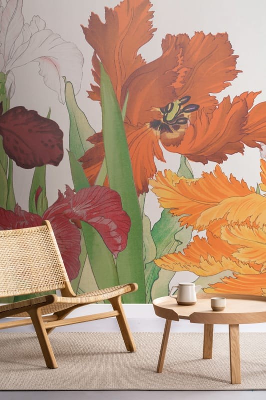 Hovia FL0148RE06W Tanigami Warm - mural w irysy
