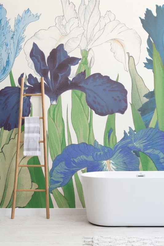 Hovia FL0149BU06W Tanigami Cool - mural w irysy