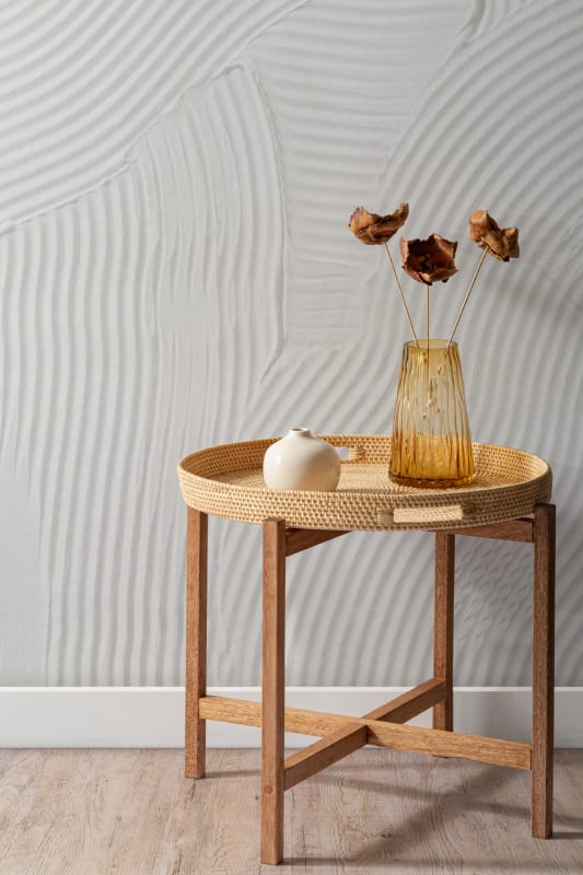 Hovia AB0434WH04W Scrape Neutral - mural w organiczne rzeźbione linie