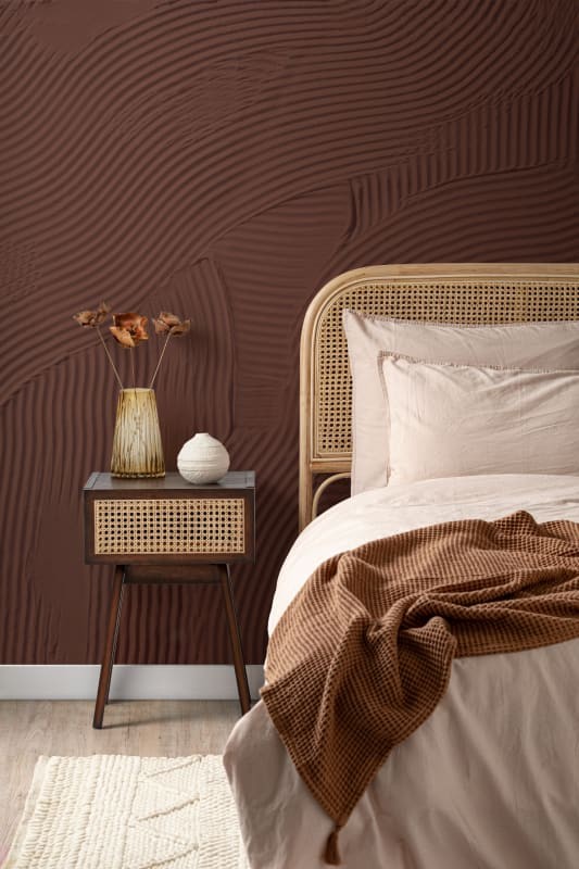 Hovia AB0435RE04W Scrape Terracotta - mural w organiczne rzeźbione linie