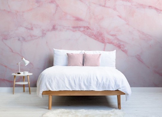 Hovia MA0017PI02W Tourmaline - mural imitujący różowy marmur