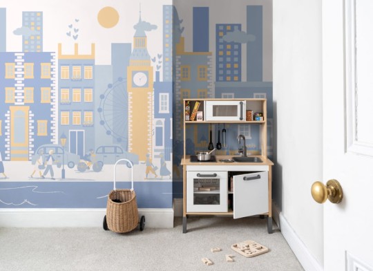 Hovia CH0024BU03W London Blue - mural dla dzieci w pejzaż Londynu