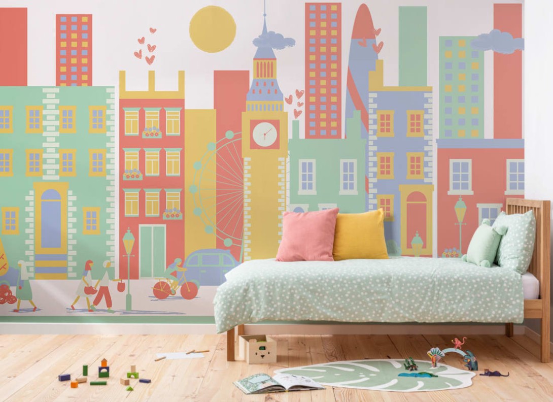 Hovia CH0025MU03W London - mural dla dzieci w pejzaż Londynu