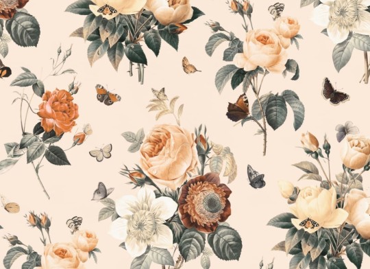 Hovia FL5026NE04W Papillon - mural w kwiaty