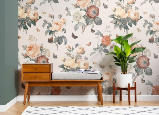 Hovia FL5026NE04W Papillon - mural w kwiaty