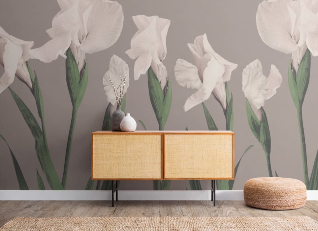 Hovia FL0095NE04W Iris - mural w irysy