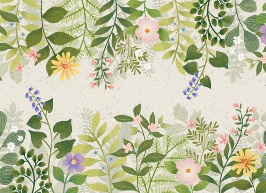 Hovia FL0135MU07W Secret Garden - mural w motyw ogrodu