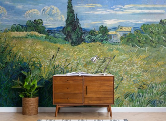 Hovia AR0051BU30W Wheat Field - mural w obraz Vincenta Van Gogha