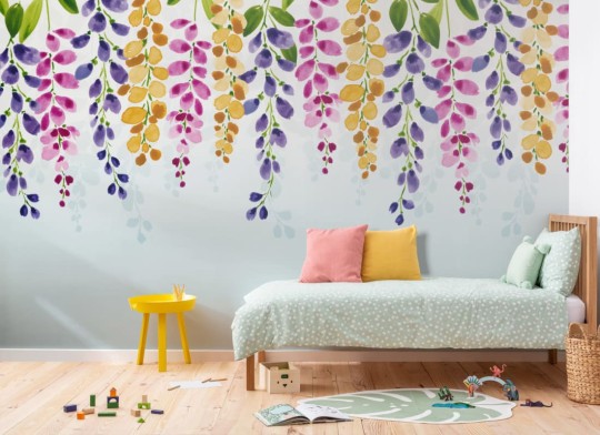 Hovia FL0144MU07W Nectar - mural w wiszące kwiaty