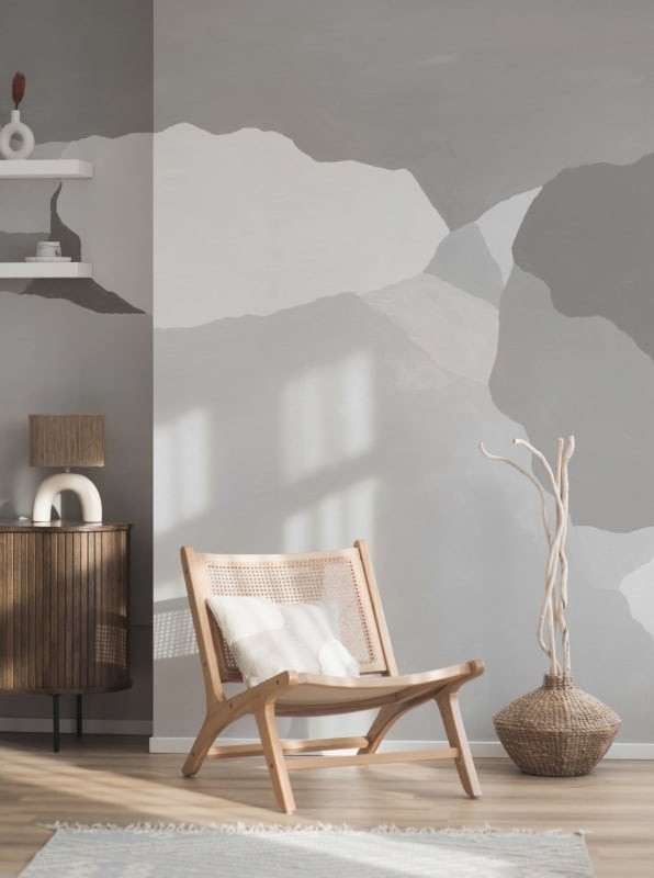 Hovia AB5274NE04W Fracture Grey - mural w abstrakcyjny wzór