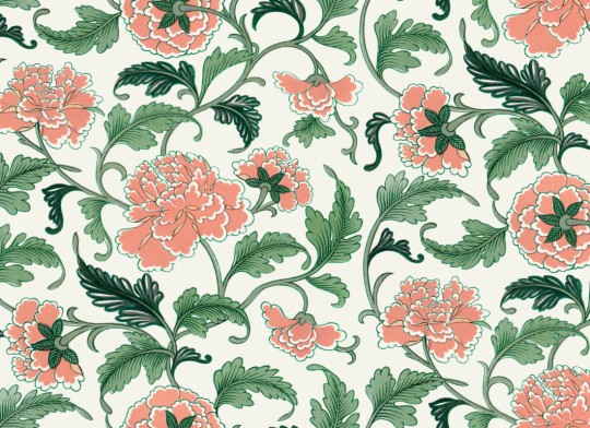 Hovia FL5069PI04W Falangcai Cream - mural w piwonie