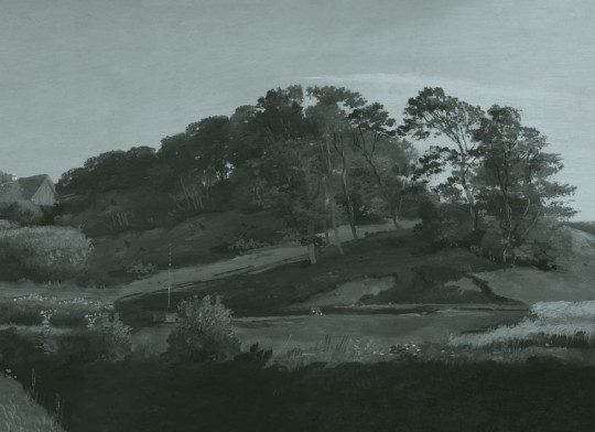 Hovia FO0375BU04W Sørupvang Hills Teal - mural w krajobraz duńskich wzgórz