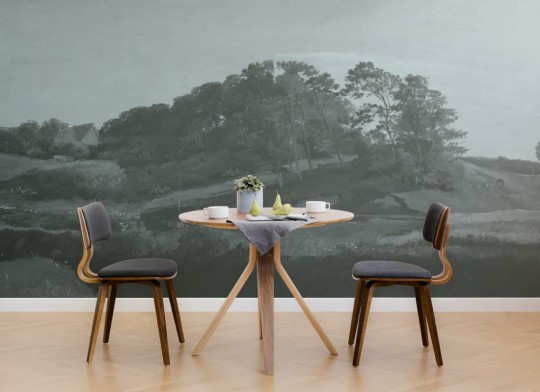 Hovia FO0375BU04W Sørupvang Hills Teal - mural w krajobraz duńskich wzgórz