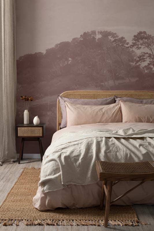 Hovia FO0376PI04W Sørupvang Hills Pink - mural w krajobraz duńskich wzgórz