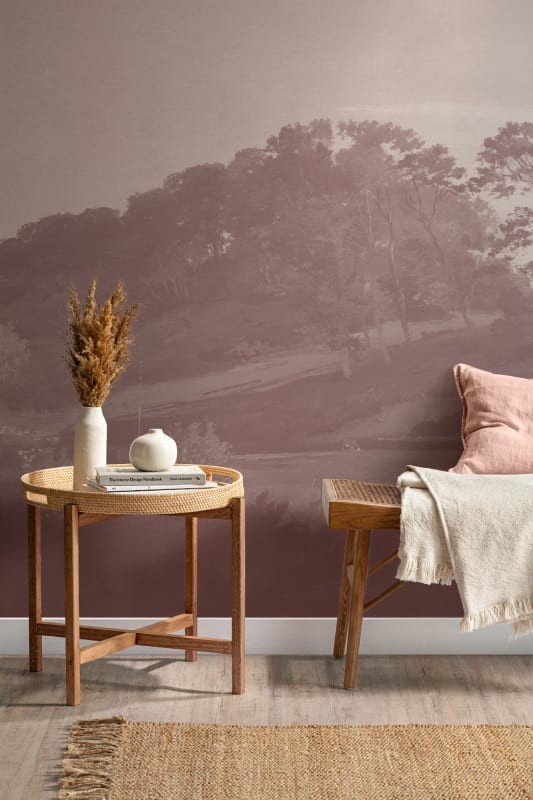 Hovia FO0376PI04W Sørupvang Hills Pink - mural w krajobraz duńskich wzgórz