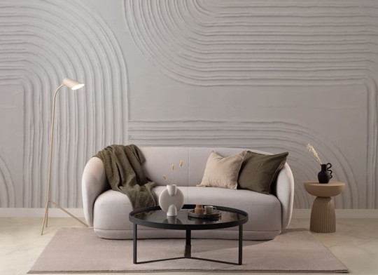 Hovia AB0428WH04W Carve Neutral - mural w organiczne rzeźbione linie