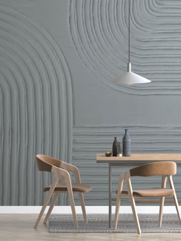 Hovia AB0429BU04W Carve Blue - mural w organiczne rzeźbione linie