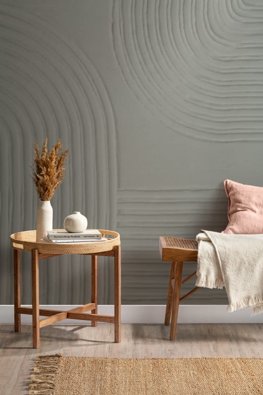 Hovia AB0430GR04W Carve Green - mural w organiczne rzeźbione linie