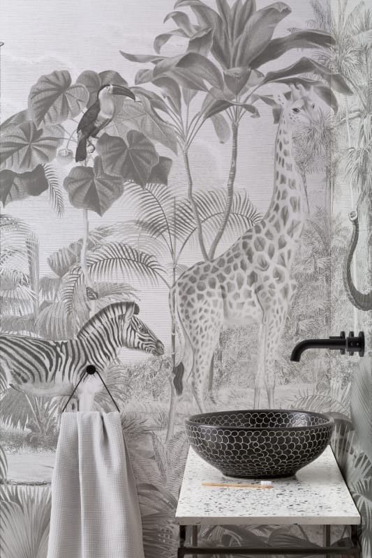 Hovia AN0531GE04W Sumatra Grey - mural w egzotyczne zwierzęta i rośliny