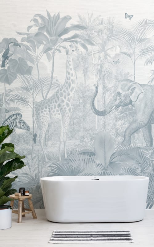Hovia AN0532BU04W Sumatra Blue - mural w egzotyczne zwierzęta i rośliny