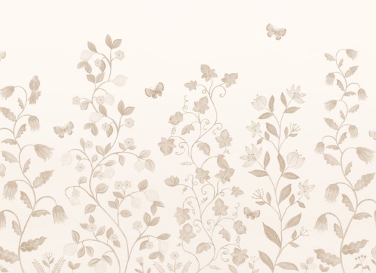 Hovia FL0440NE07W Rosetree Neutral - mural w kwiaty i motyle