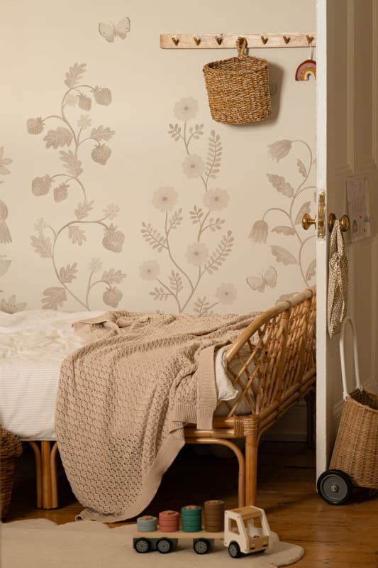 Hovia FL0440NE07W Rosetree Neutral - mural w kwiaty i motyle