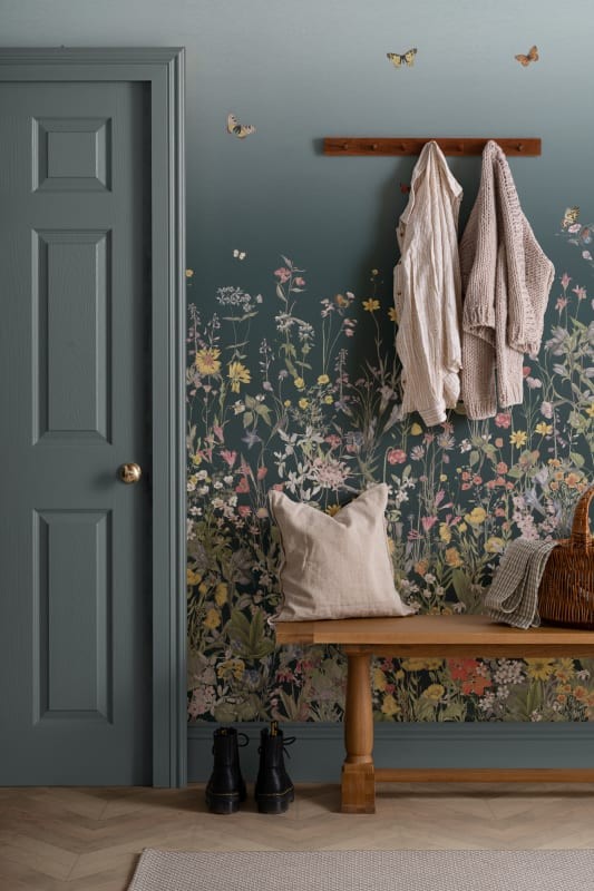 Hovia FL0608DA03W Wildspell Dark - mural w polne kwiaty