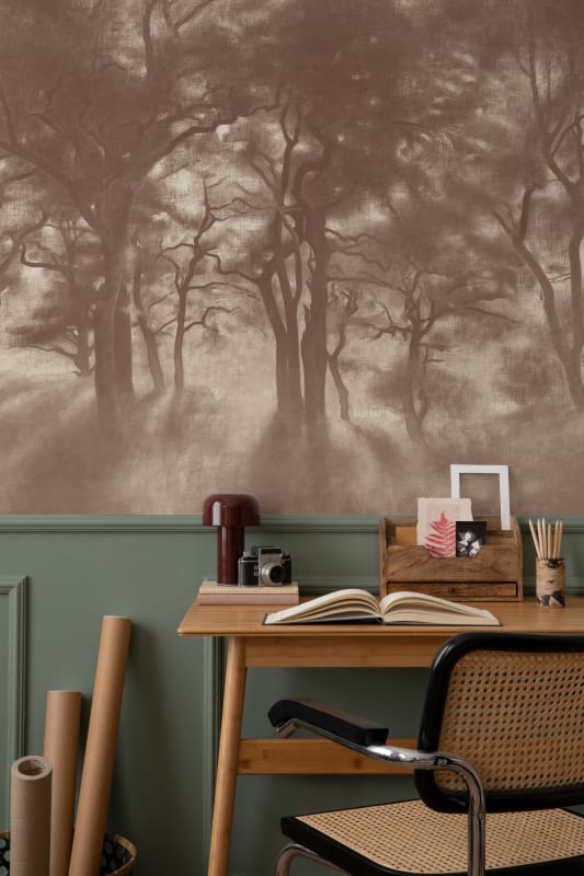 Hovia FO0510BR07W Smokey Forest Brown - mural w leśny pejzaż