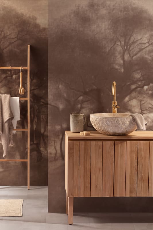 Hovia FO0510BR07W Smokey Forest Brown - mural w leśny pejzaż