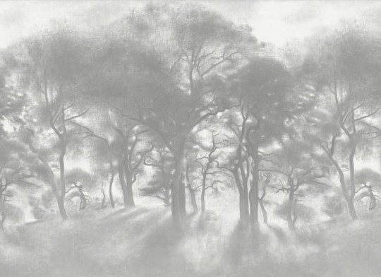 Hovia FO0511GE07W Smokey Forest Grey - mural w leśny pejzaż