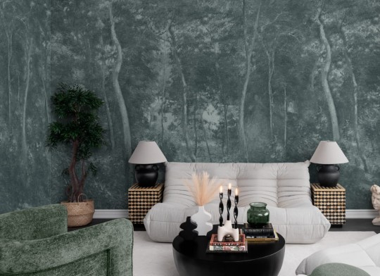 Hovia FO0518BU07W Wild Wood Blue - mural w krajobraz lasu