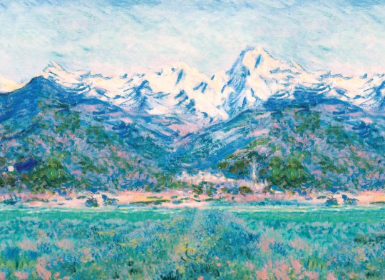 Hovia LA0394BU07W Glade Blue - mural w alpejski krajobraz