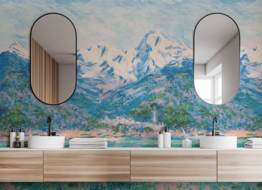 Hovia LA0394BU07W Glade Blue - mural w alpejski krajobraz