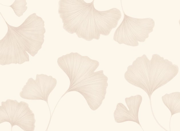 Hovia LE0597NE06W Ginkgo Neutral - mural w duże liście miłorzębu japońskiego