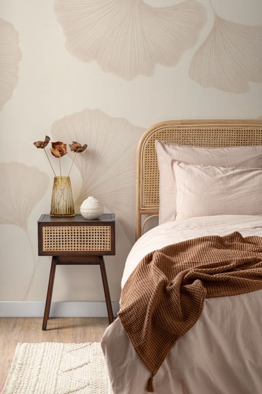 Hovia LE0597NE06W Ginkgo Neutral - mural w duże liście miłorzębu japońskiego