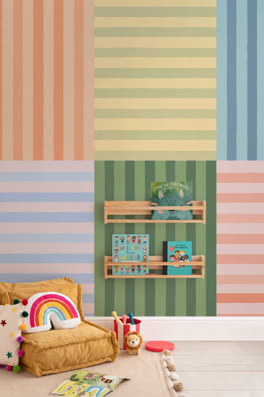 Hovia ST0545MU07W Patchwork - mural w patchworkowe linie
