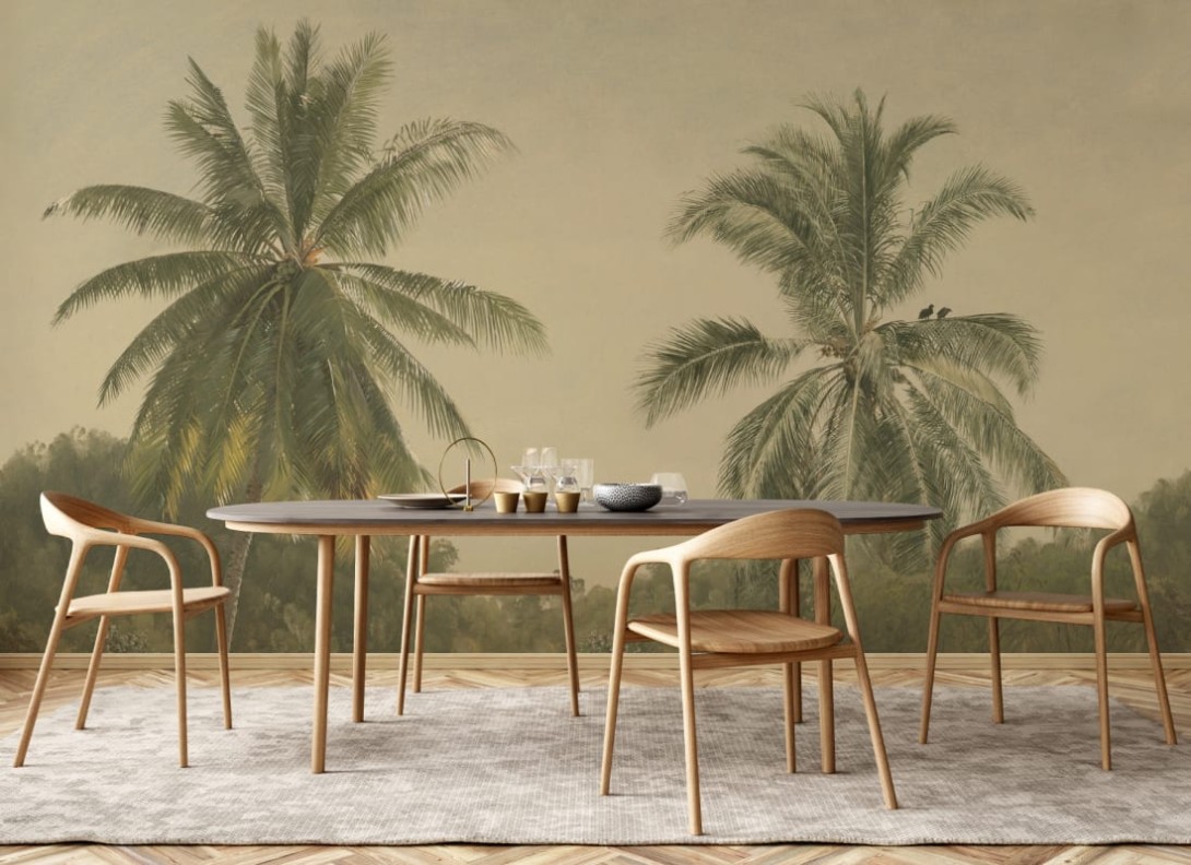 Hovia TR0604NE04W Zamia - mural w palmy