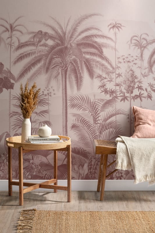 Hovia TR0624PI04W Aviary Tropics Pink - mural w tropikalny krajobraz