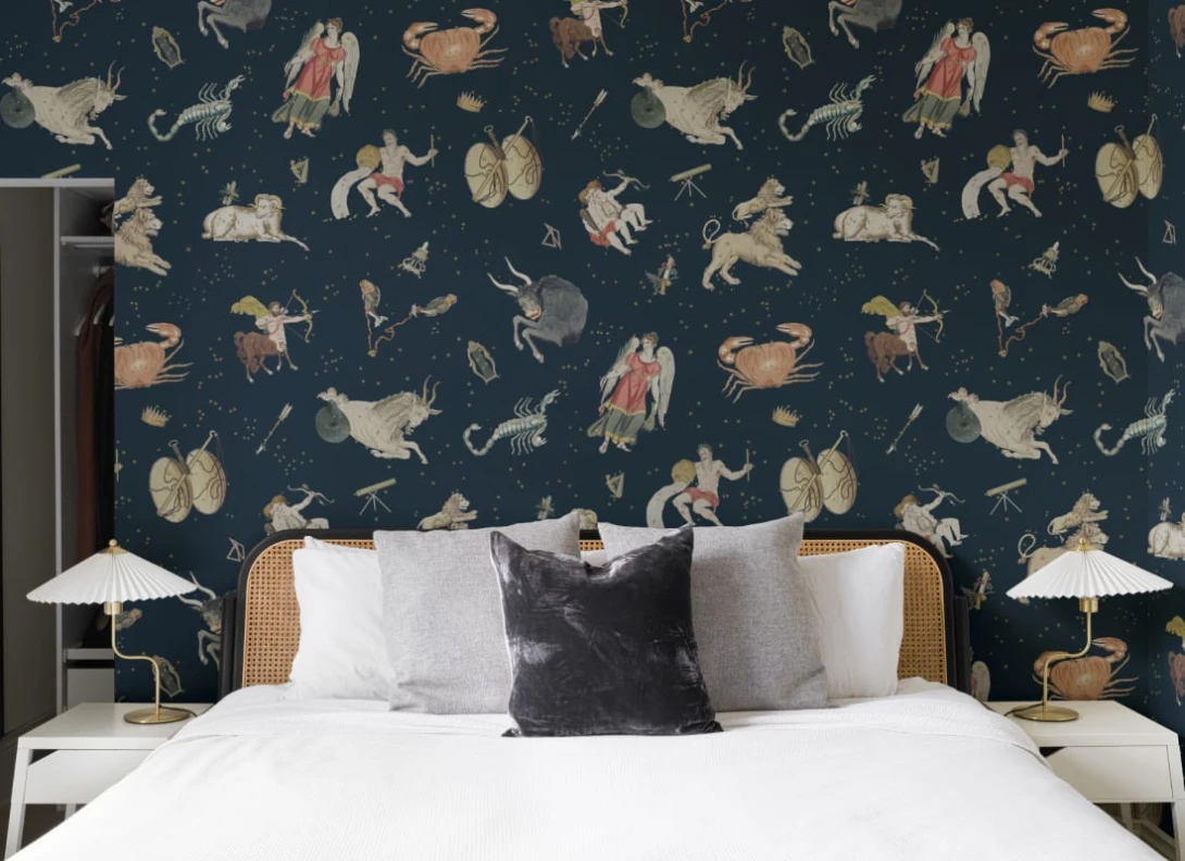 Hovia VT5494DA03W Astrology Navy - mural w astrologiczny motyw