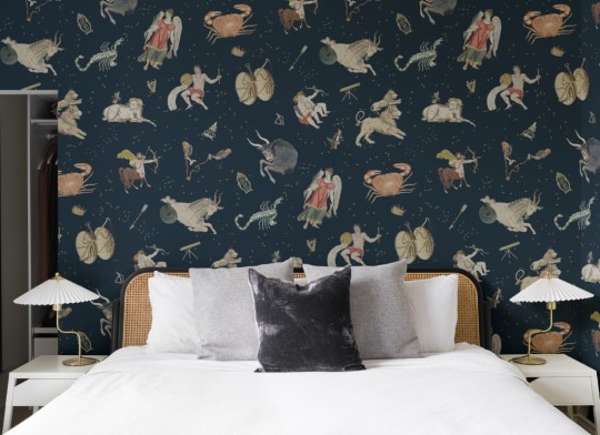 Hovia VT5494DA03W Astrology Navy - mural w astrologiczny motyw
