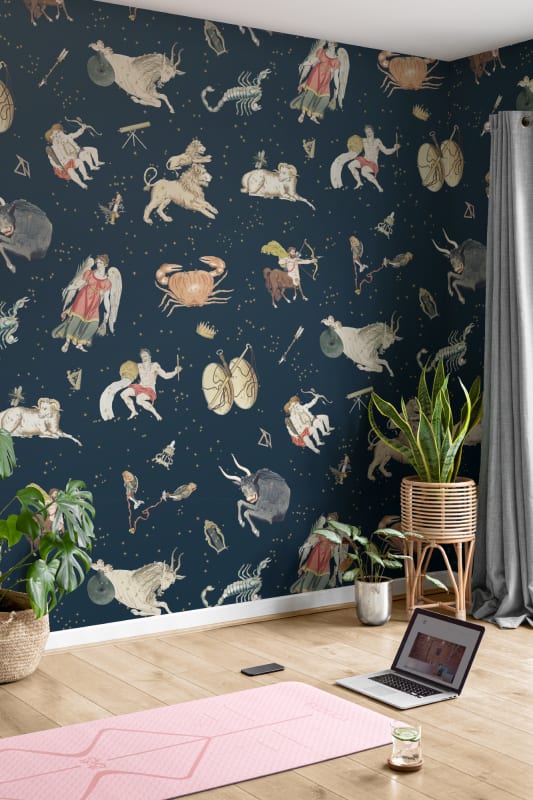 Hovia VT5494DA03W Astrology Navy - mural w astrologiczny motyw