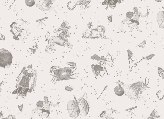 Hovia VT5497GE03W Astrology Grey - mural w astrologiczny motyw