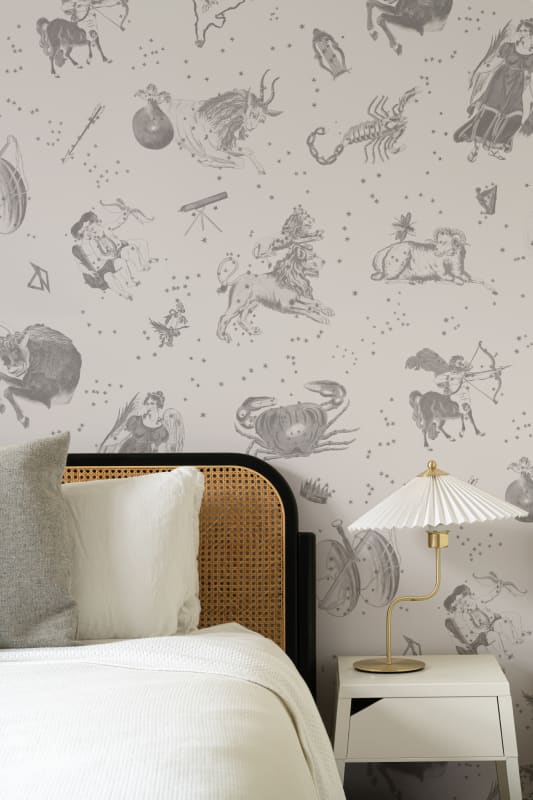 Hovia VT5497GE03W Astrology Grey - mural w astrologiczny motyw