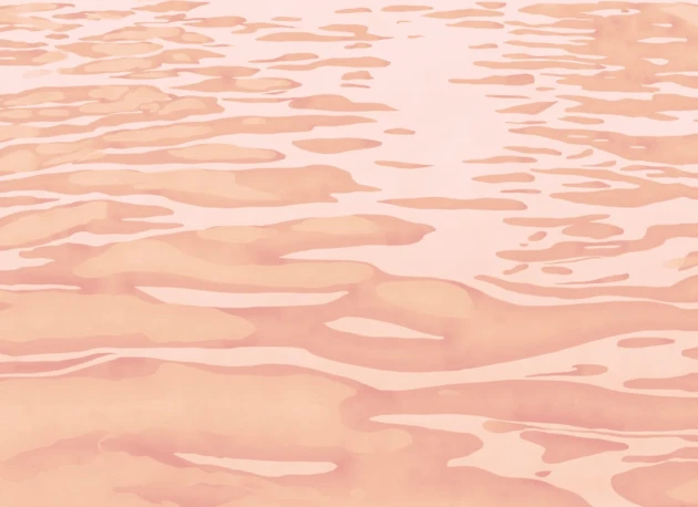 Hovia WA0467PI04W Ripple Peach - mural w taflę wody