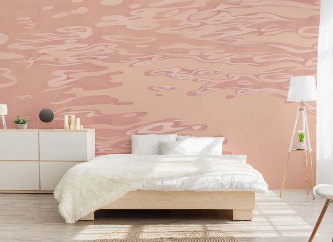 Hovia WA0471PI04W Glisten Peach - mural w taflę wody
