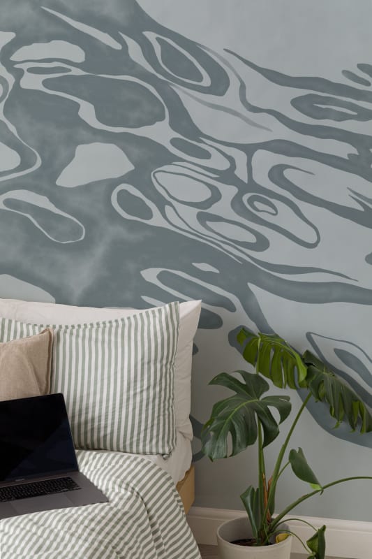 Hovia WA0474BU04W Specular Blue - mural w abstrakcyjny wzór