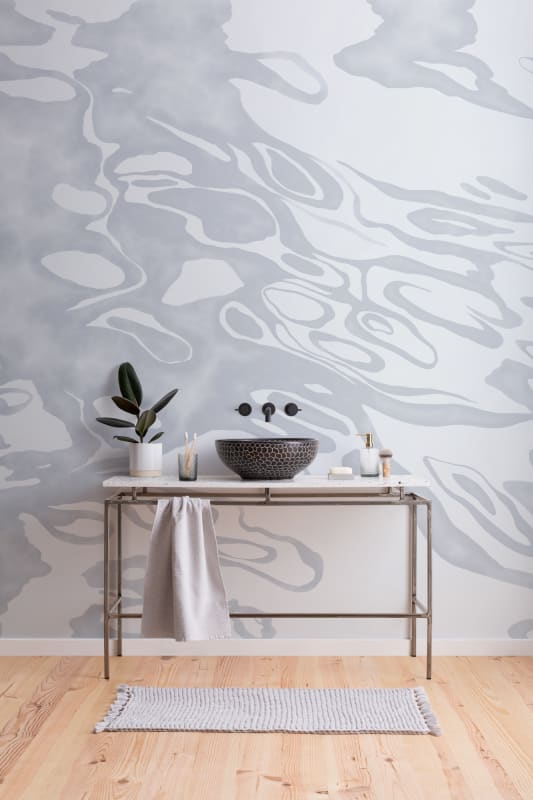 Hovia WA0475GE04W Specular Grey - mural w abstrakcyjny wzór