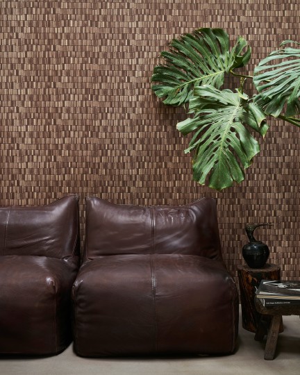 Wall&Deco 25120EWC Essential Tavillon – tapeta geometryczna imitująca drewniane gonty