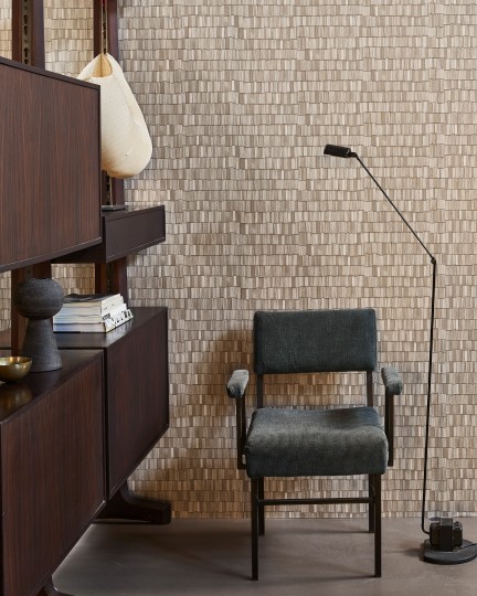 Wall&Deco 25130EWC Essential Tavillon – tapeta geometryczna imitująca drewniane gonty